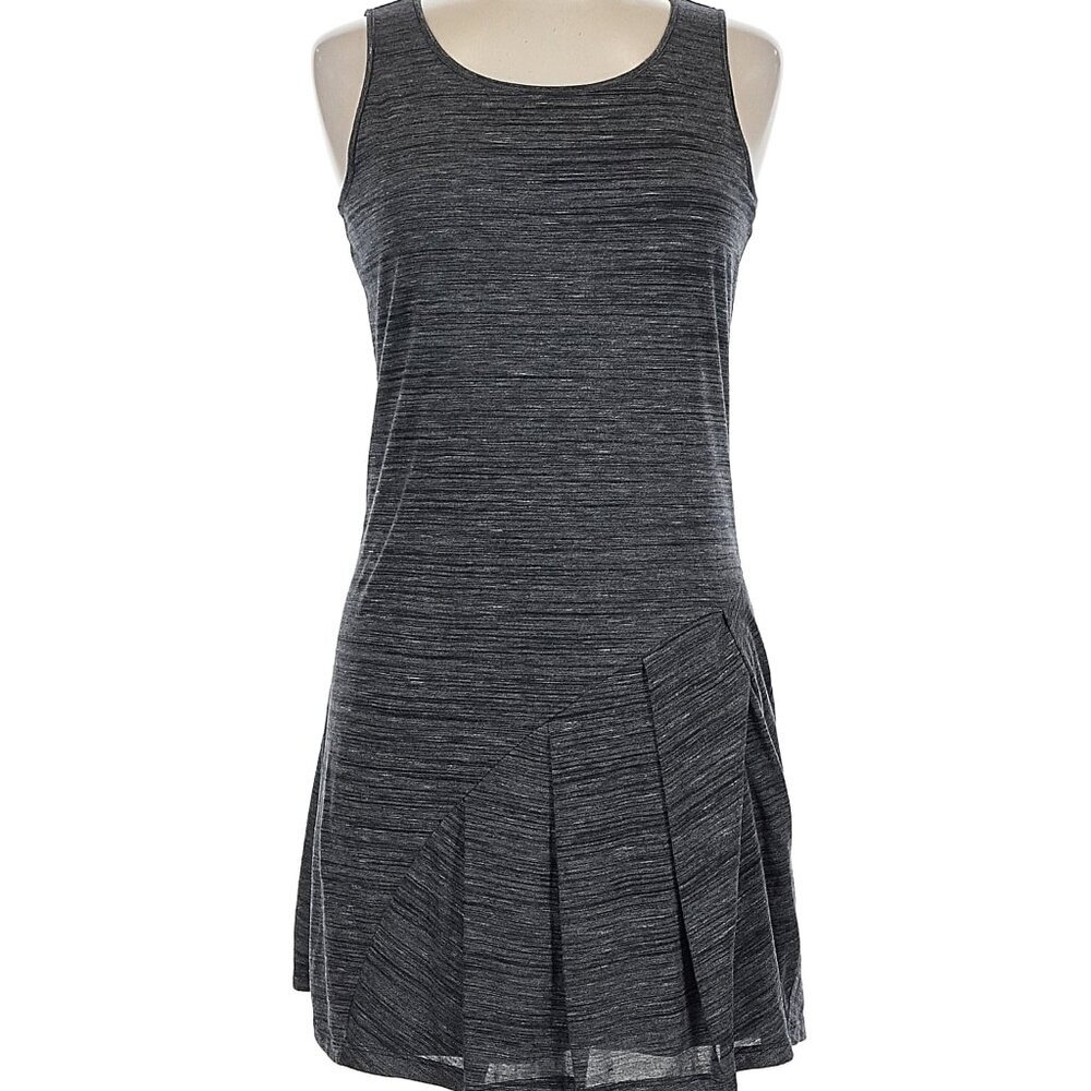 Kensie Dress Grey Charcoal Sleeveless Pleated Active Tennis Sz M Perfect